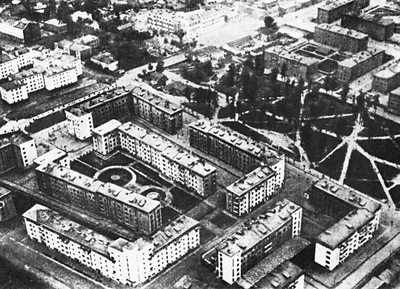 А. И. Мешков. Комплекс жилых домов в районе улицы Усачёва в Москве. 1924—30.