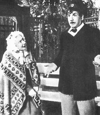 Сцена из спектакля «Волки и овцы» А. Н. Островского. Малый театр. 1941.